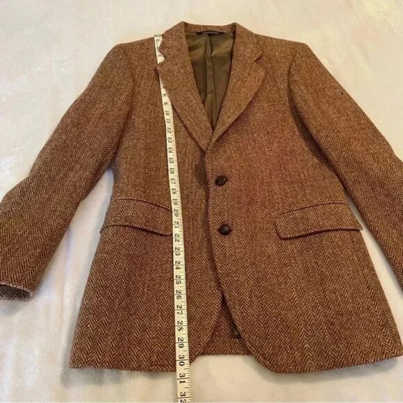 Vintage Adam’s Row Harris Tweed Wool Blazer Jacket Sports Coat Size 42R - Picture 11 of 13